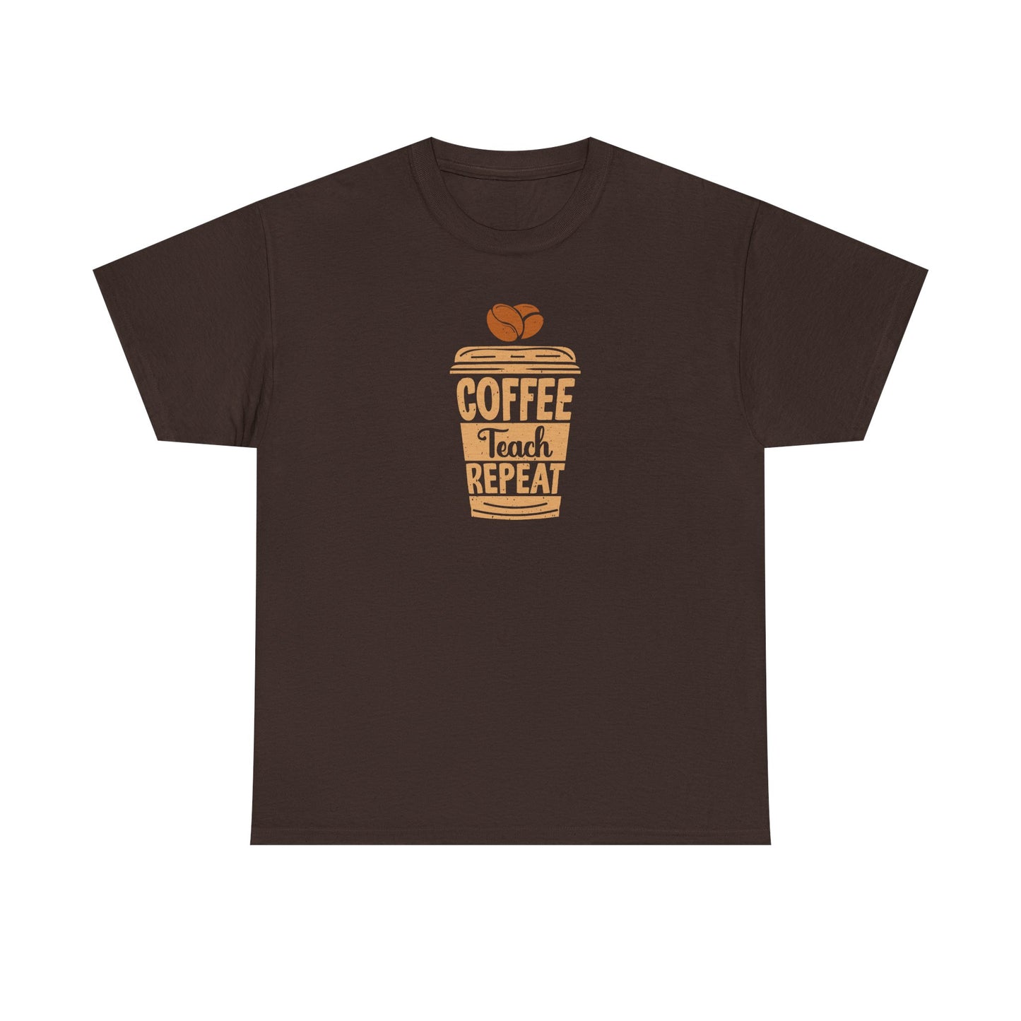 Coffee Teach Repeat Shirt | Coffee Lover Teacher T-Shirt | Cute Back To School Teacher Tee | Funny Teacher Gift | Educator Coffee Shirt