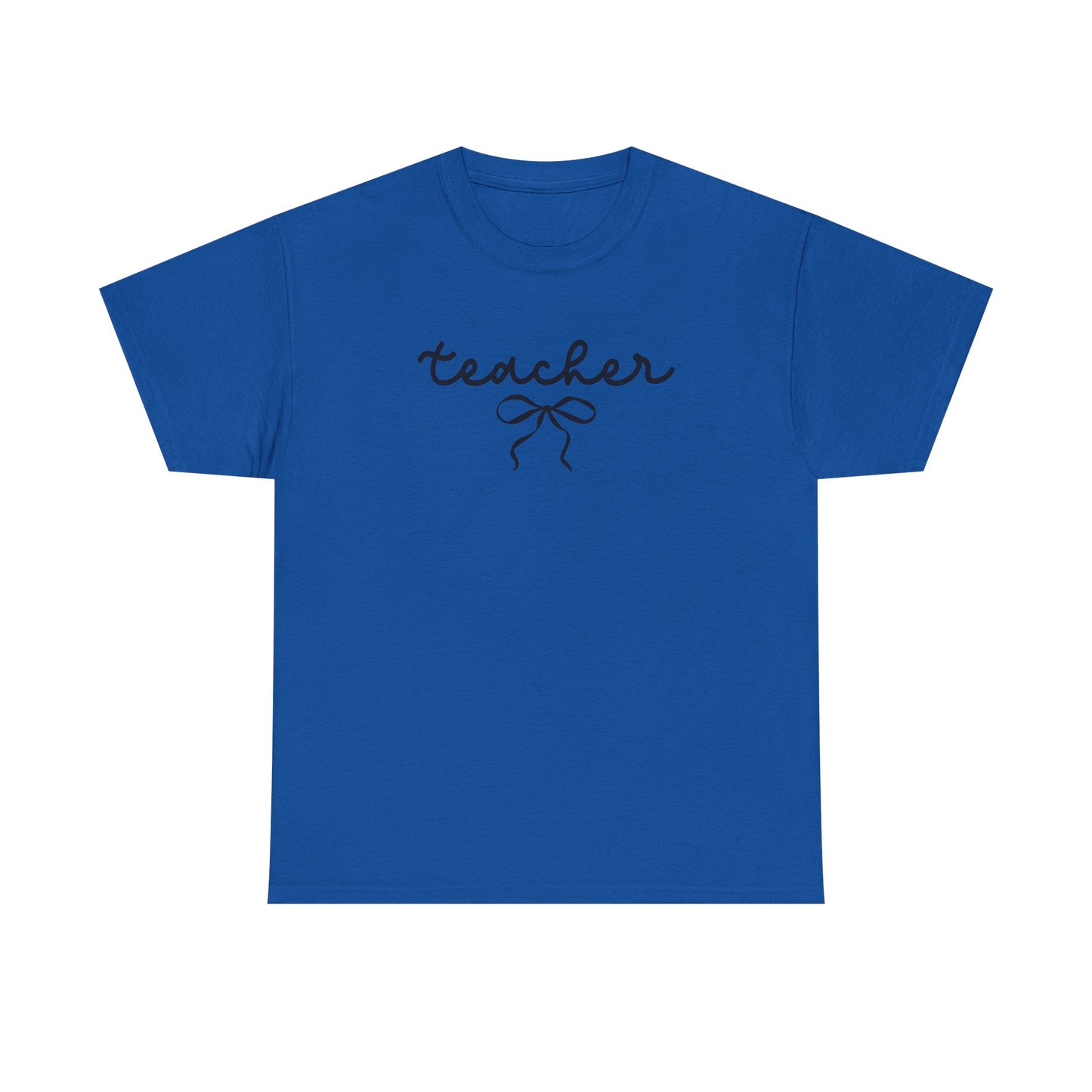 Teacher Script Tee - Teacher Bow Graphic Tee | Cute Teacher Shirt