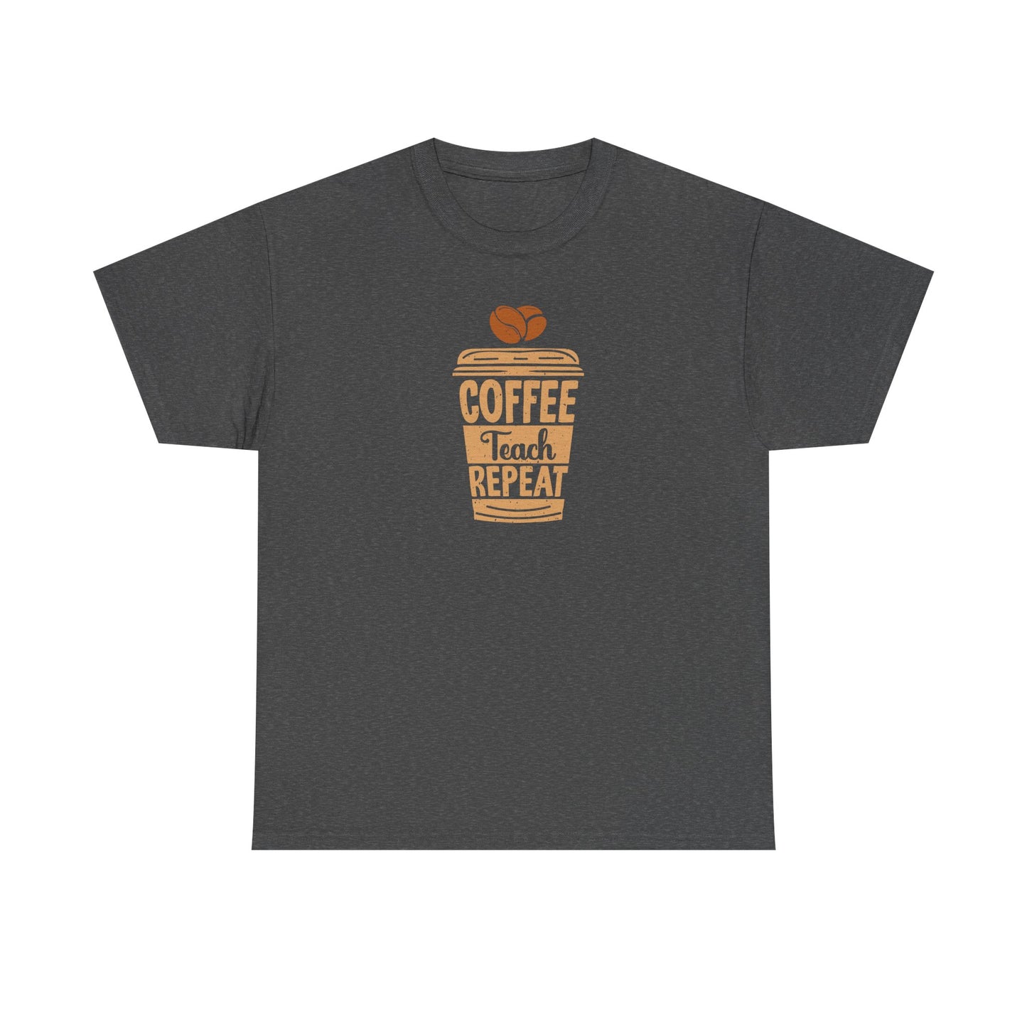 Coffee Teach Repeat Shirt | Coffee Lover Teacher T-Shirt | Cute Back To School Teacher Tee | Funny Teacher Gift | Educator Coffee Shirt