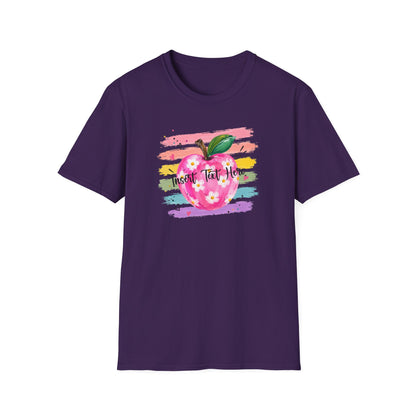 Personalized Teacher Apple Shirt | Custom Teacher Name or Grade Level Tee