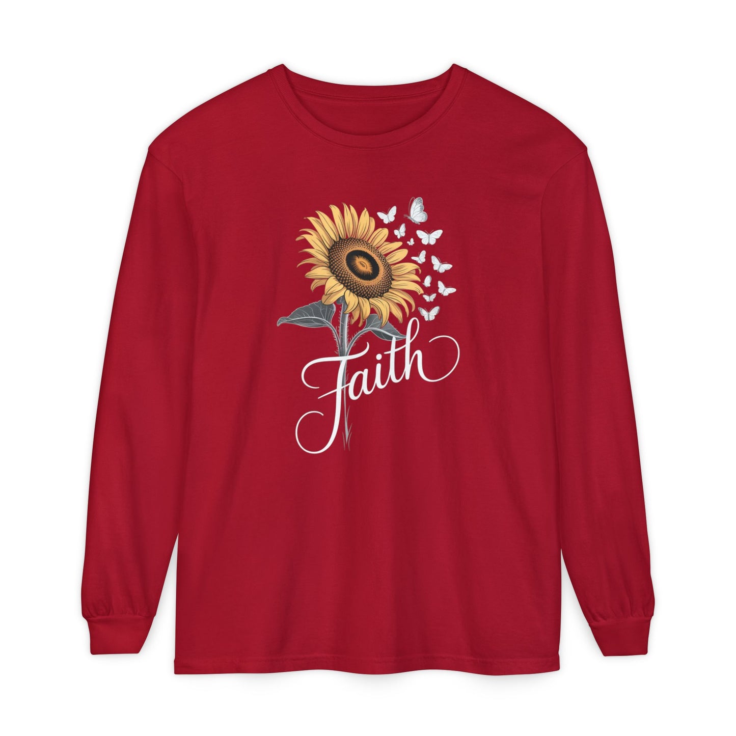 Faith Sunflower Long Sleeve Tee