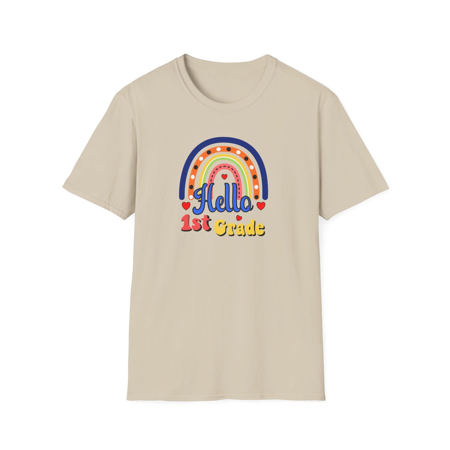 1st Grade Rainbow T-Shirt - "Hello 1st Grade" Back-to-School Tee for Kids