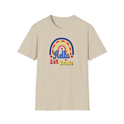 1st Grade Rainbow T-Shirt - "Hello 1st Grade" Back-to-School Tee for Kids