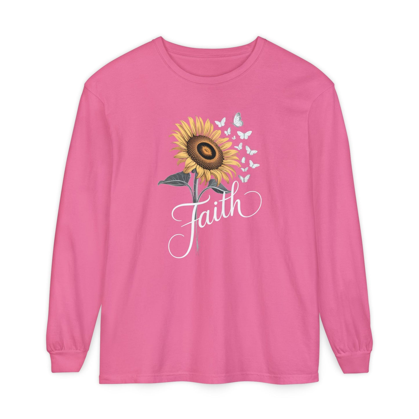 Faith Sunflower Long Sleeve Tee