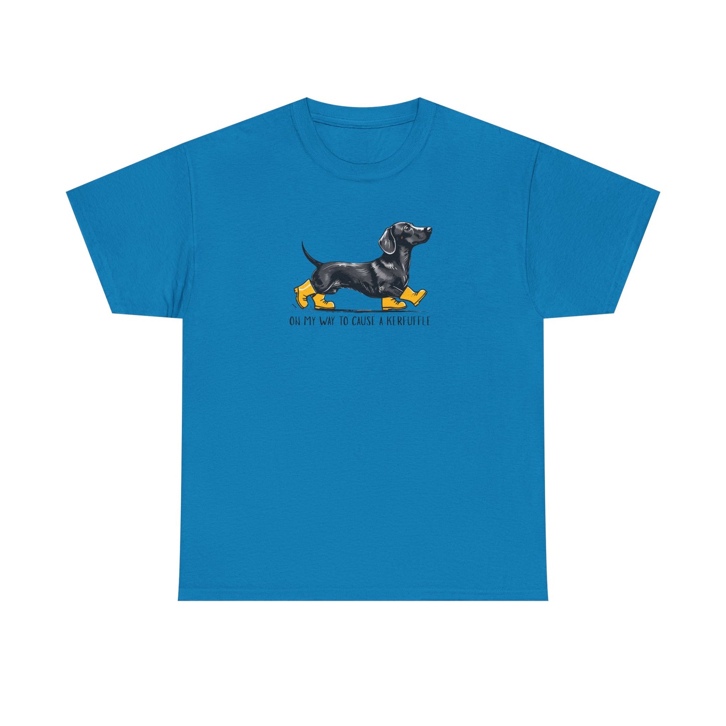Funny Dachshund Shirt – “On My Way to Cause a Kerfuffle” Tee | Cute Wiener Dog Shirt