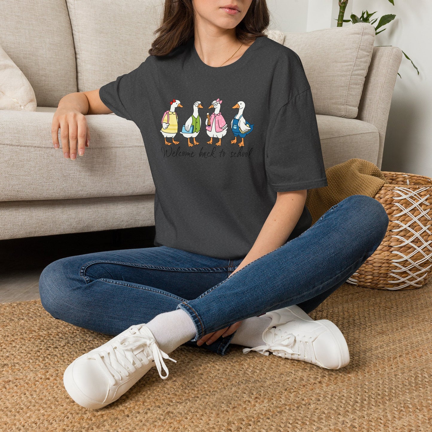 Back to School Ducklings T-Shirt — "Welcome back to school"