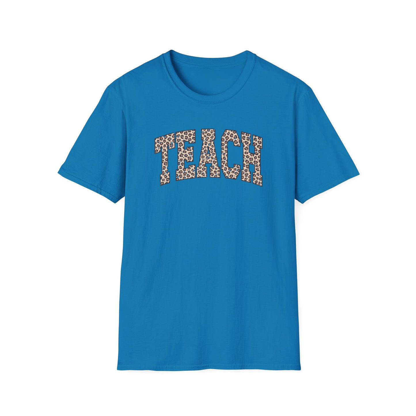 Leopard Print TEACH Shirt – Cute Teacher T-Shirt for Women – Back to School Graphic Tee – Teacher Appreciation Gift – Trendy Educator Shirt