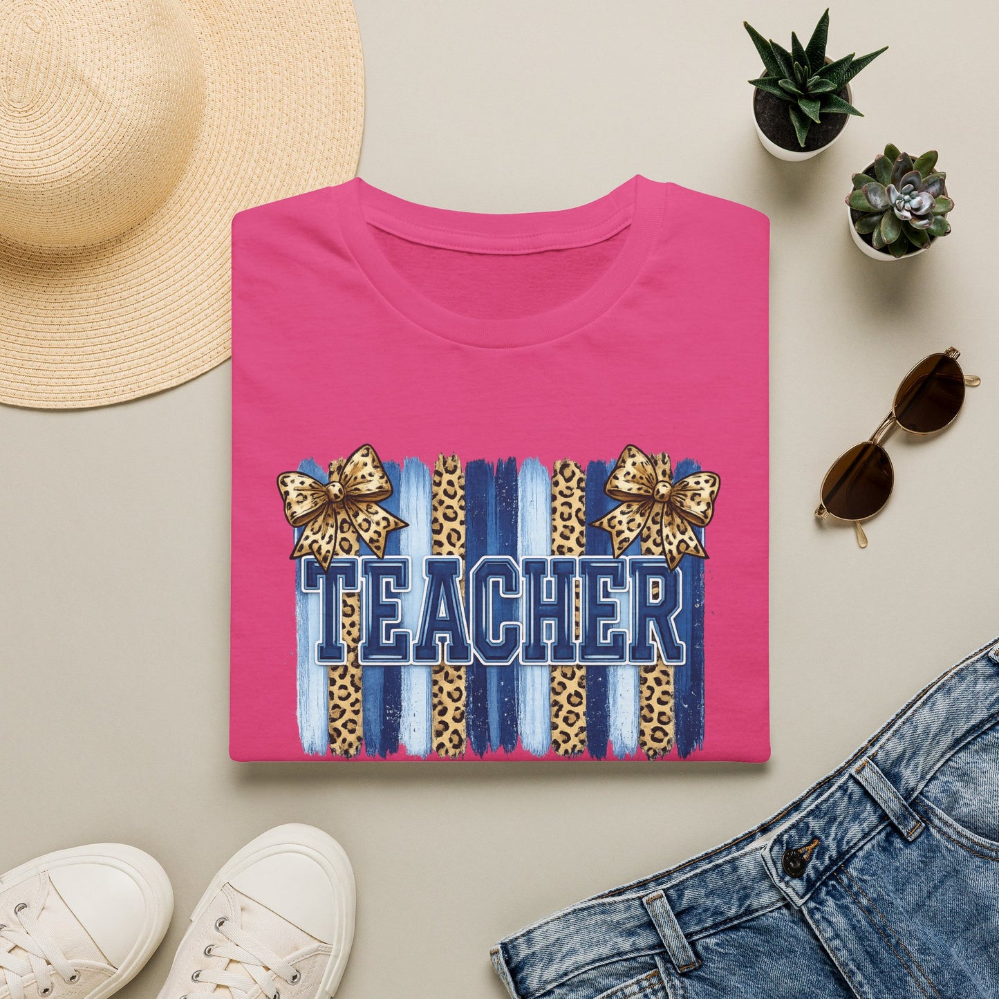 School Spirit Collection - Leopard Stripe T-Shirt