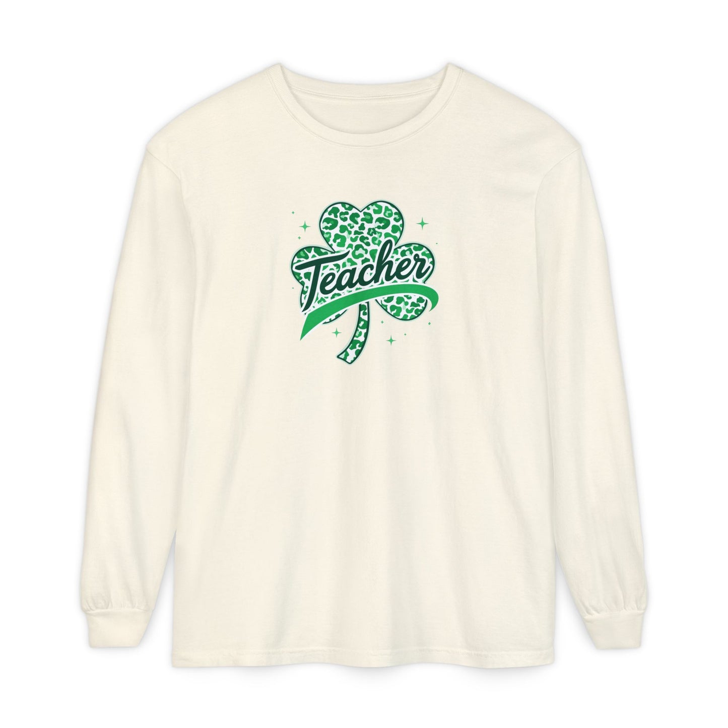 Teacher Shamrock Long Sleeve Tee