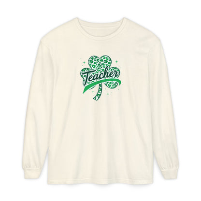 Teacher Shamrock Long Sleeve Tee