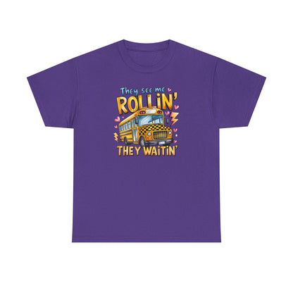 They See Me Rollin’ – Funny Teacher Bus Tee