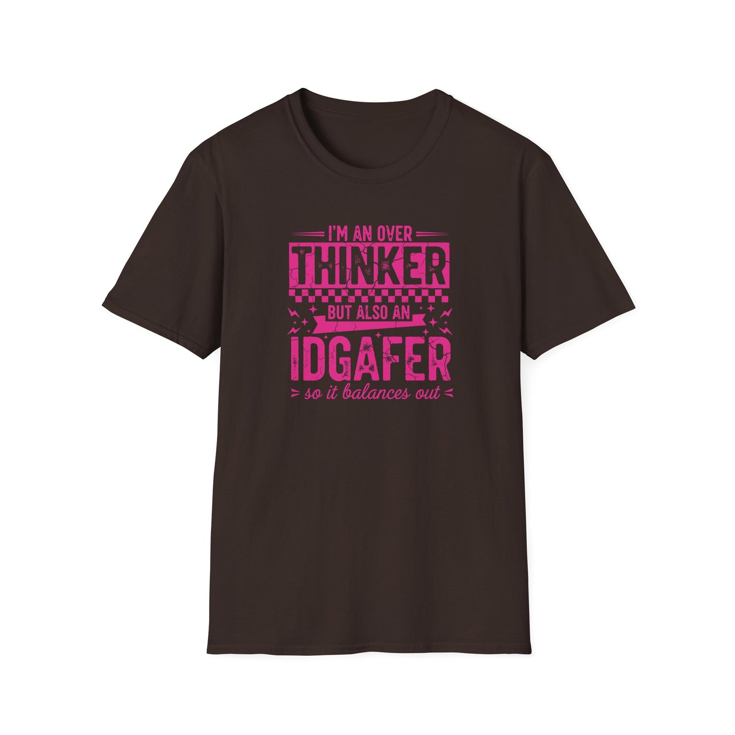 Funny Quote T-Shirt – Overthinker IDGAF Shirt | Sarcastic Graphic Tee | Unisex Casual Top