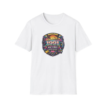 Vintage 1991 Retro Shirt – 90s Nostalgia Graphic Tee | Retro Gamer Aesthetic T-Shirt
