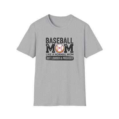 Baseball Mom Shirt – Loud & Proud Baseball Mom Graphic Tee, Funny Sports Mom Game Day Shirt, Baseball Season Fan Apparel