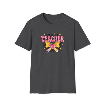 Back to School Teacher Tee with Cute Bow