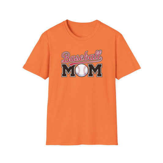 Baseball Mom Script Shirt – Cute Game Day Sports Mom Tee | Classic Baseball Mama Graphic T-Shirt