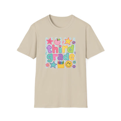 Third Grade Kids' T-Shirt — Colorful Back-to-School Cute School Spirit Tee