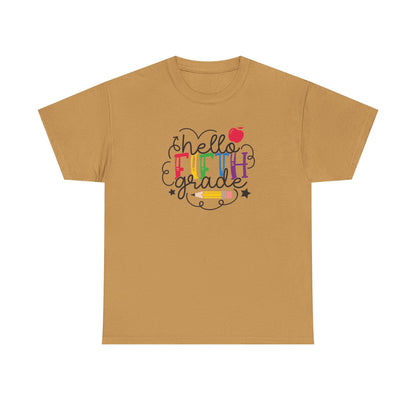 Hello Fifth Grade Shirt -  Playful & Fun 🍎