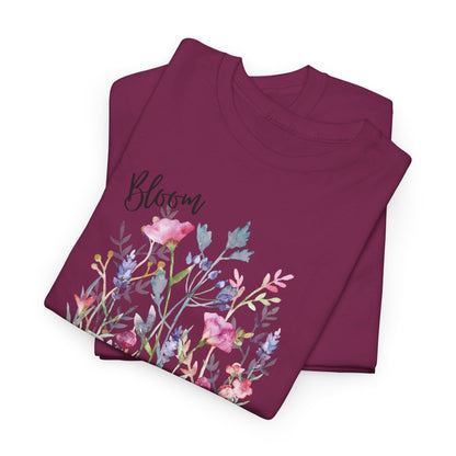 Floral 'Bloom Where You Are Planted' Tee — Watercolor Wildflower Women's T-Shirt
