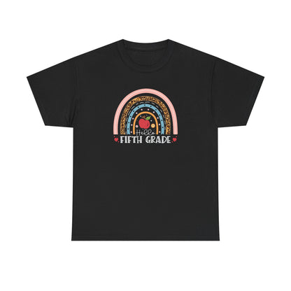 Hello Fifth Grade Rainbow Team Tee - Perfect for Classroom Fun