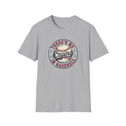 There’s No Crying in Baseball Shirt – Funny Baseball Graphic Tee | Game Day Shirt | Vintage Style Baseball Fan T-Shirt