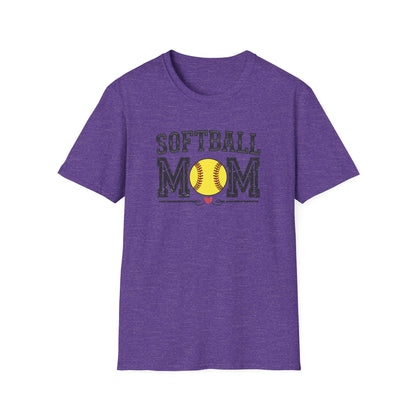 Softball Mom Shirt – Vintage Style Game Day Tee, Softball Mom Graphic T-Shirt, Sports Mom Gift, Women’s Softball Season Apparel