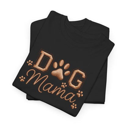 Dog Mama T‑Shirt – Paw Print Graphic Tee for Dog Lovers - Cute Dog Lover Graphic Tee