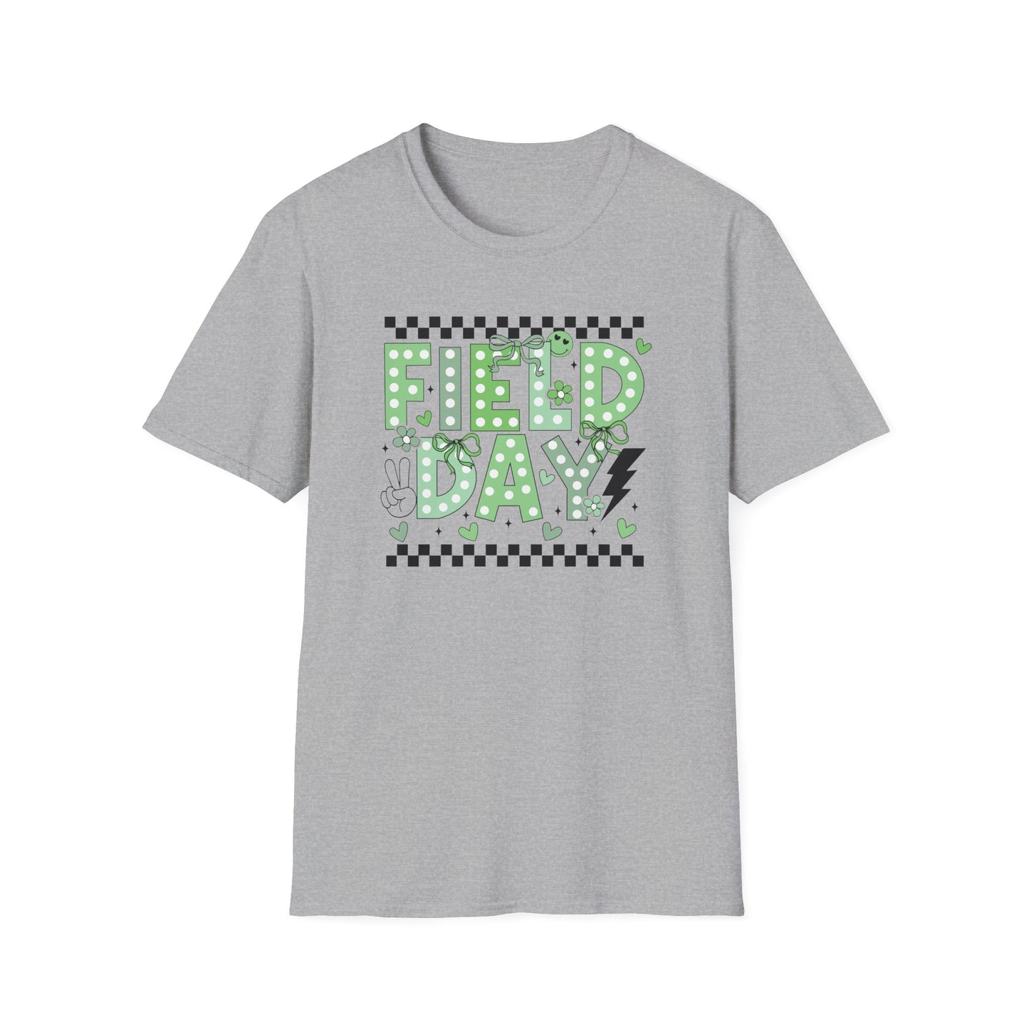 Cute Green Polka Dot School Field Day T-Shirt