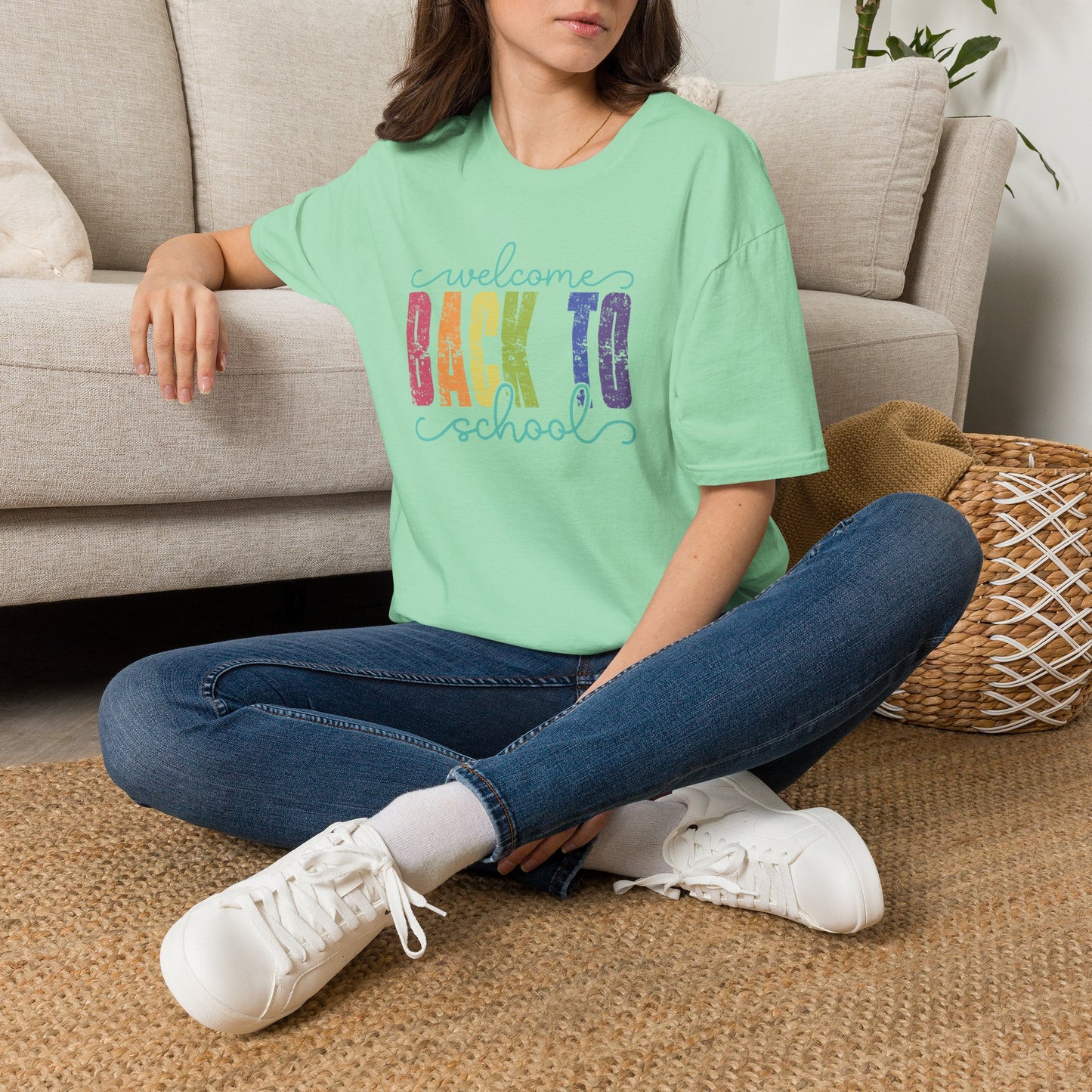 Back to School T-Shirt — "Welcome Back to School" Colorful Retro Print