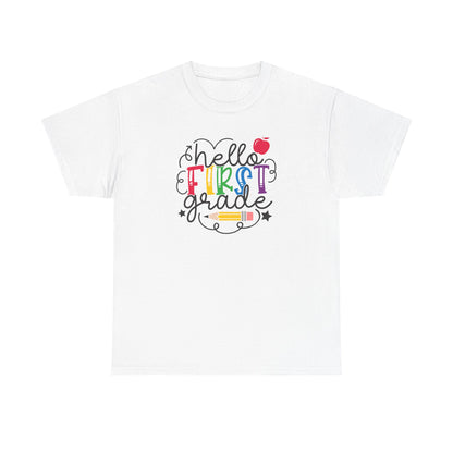Hello First Grade Shirt 🍎