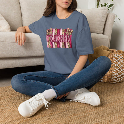 School Spirit Collection - Leopard Stripe T-Shirt