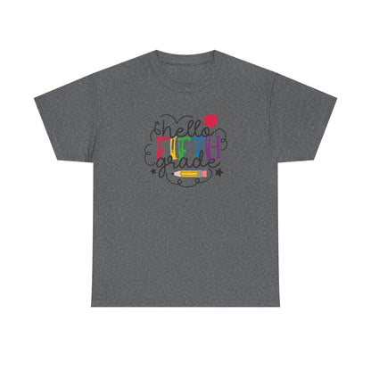 Hello Fifth Grade Shirt -  Playful & Fun 🍎