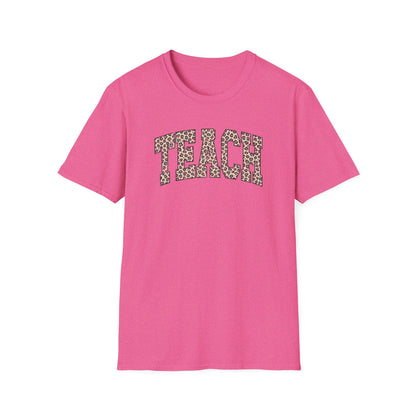 Leopard TEACH – Cute Teacher T-Shirt for Women