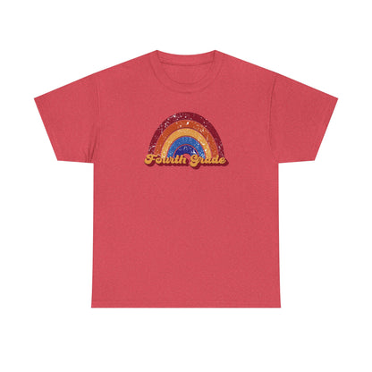 Fourth Grade Retro Rainbow Shirt - Team Pick