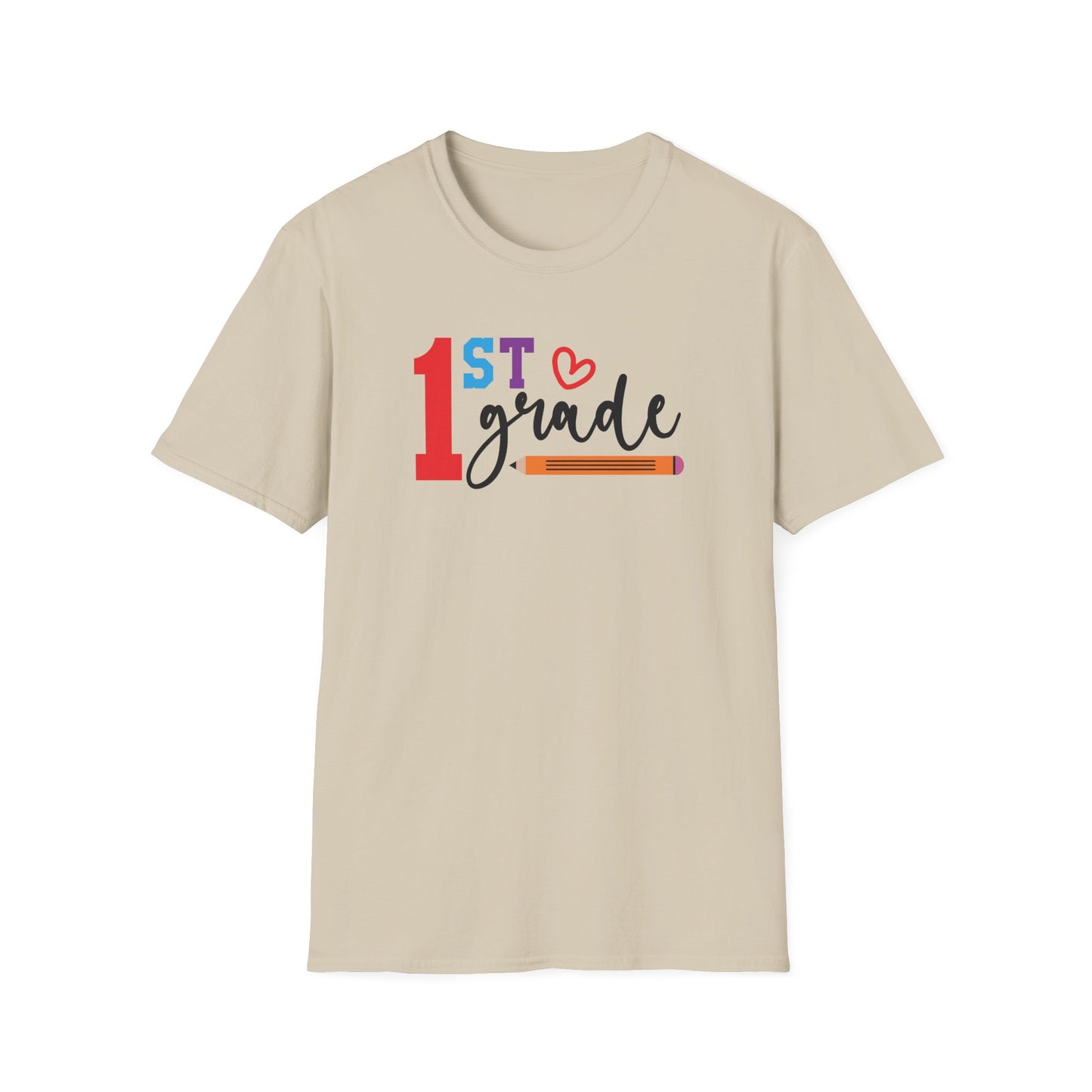 1st Grade Teacher Shirt | Back to School Teacher Tee | First Grade Graphic T-Shirt | Cute Classroom Shirt | Gildan 64000 Softstyle Tee