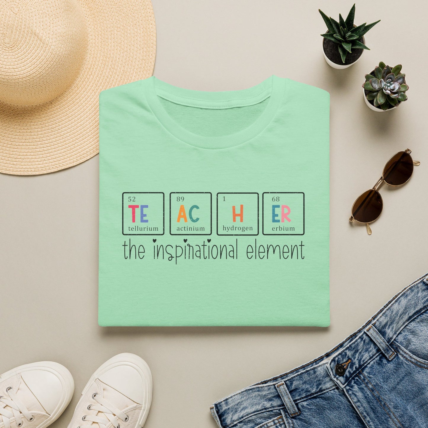 Teacher Periodic Table Shirt | Teacher The Inspirational Element Graphic Tee | Science Teacher Gift