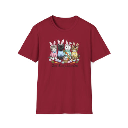 Cute Easter Cat Bunny Shirt – “Some Bunny Loves Cats” Pastel Graphic Tee, Funny Cat Lover Easter Shirt, Bunny Ear Cats Spring T-Shirt Gift for Women