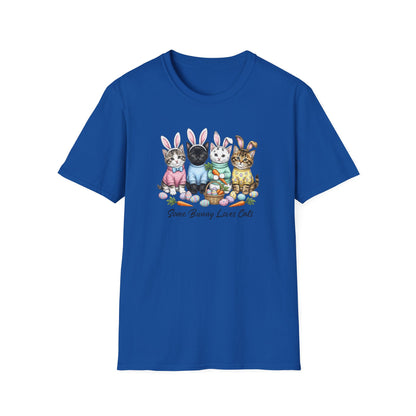 Cute Easter Cat Bunny Shirt – “Some Bunny Loves Cats” Pastel Graphic Tee, Funny Cat Lover Easter Shirt, Bunny Ear Cats Spring T-Shirt Gift for Women