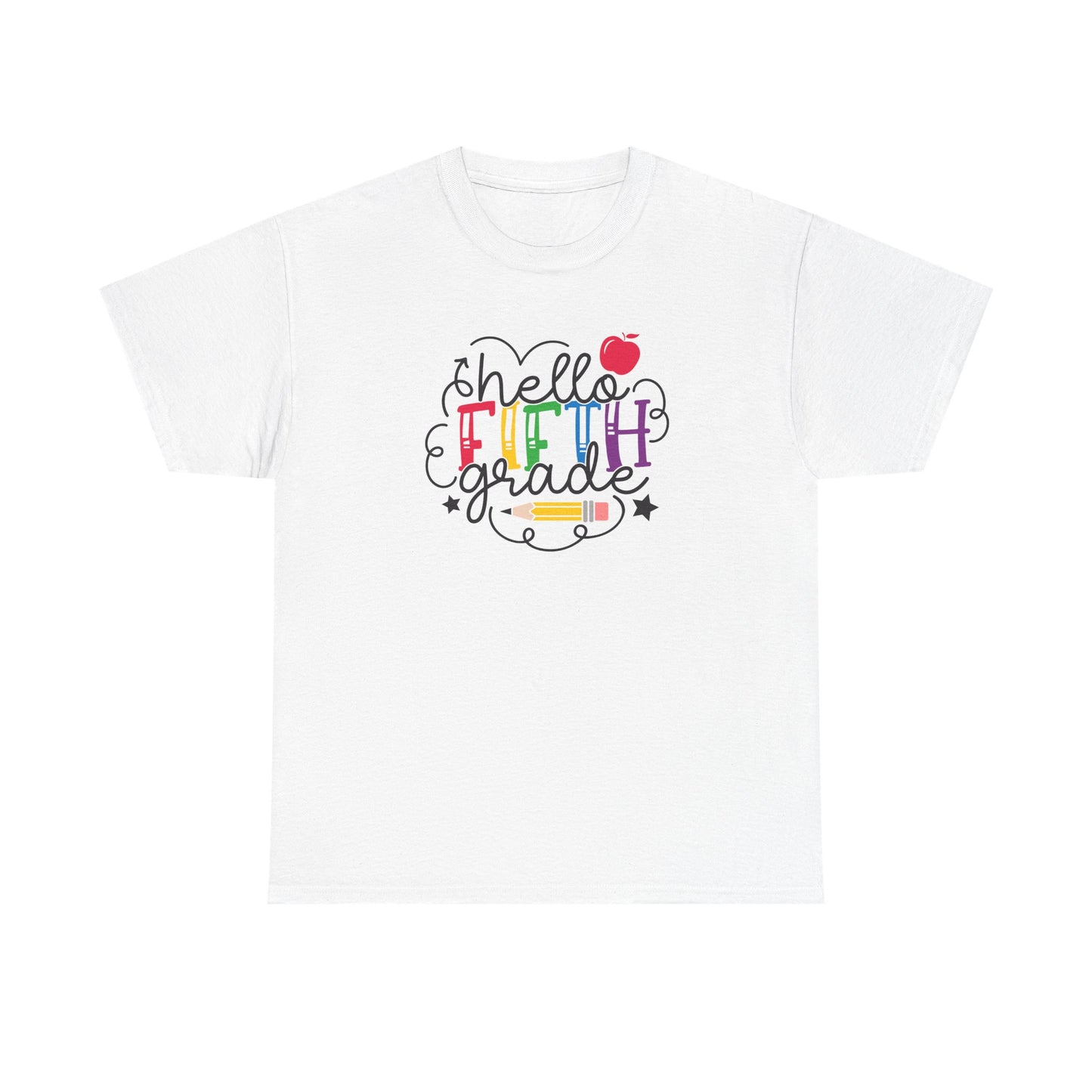 Hello Fifth Grade Shirt | 5th Grade Teacher T-Shirt | Back To School Teacher Tee | First Day Of School Outfit | Elementary Teacher Gift