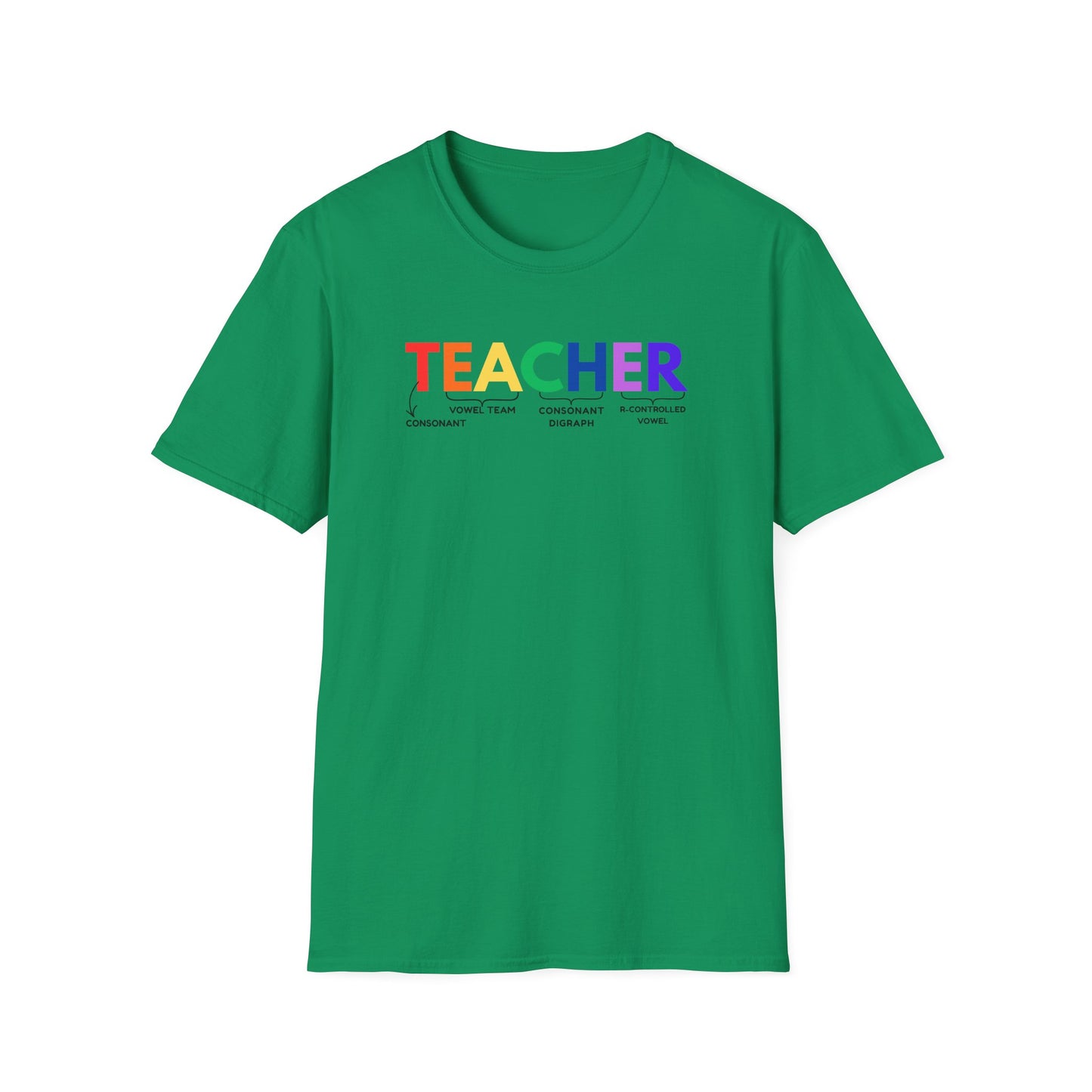 "TEACHER" Phonics Word Segmentation Shirt – Spelling Rules Edition