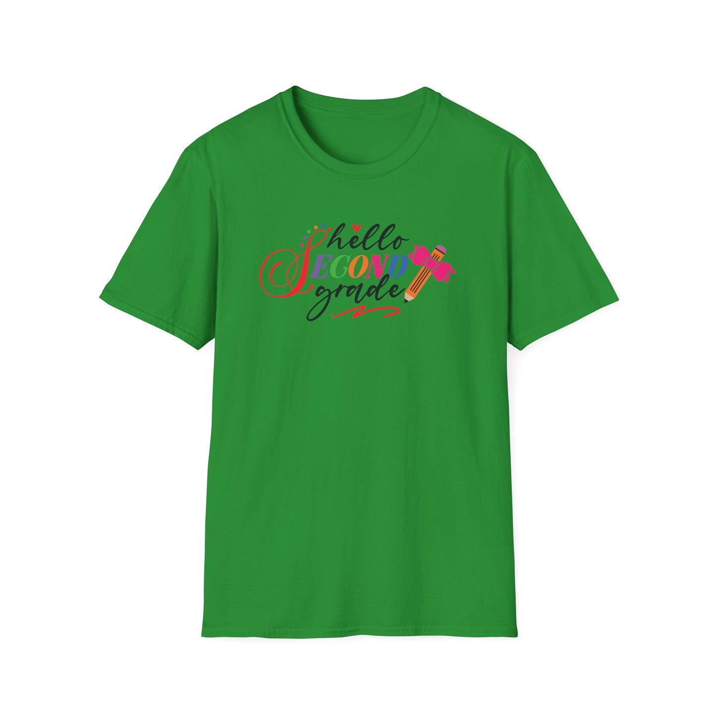 Hello Grade Teacher Shirts | Retro Back to School Graphic Tees | Preschool, Pre-K, Kindergarten, First, Second & Third Grade Teacher Shirt | Gildan 64000 Softstyle Tee