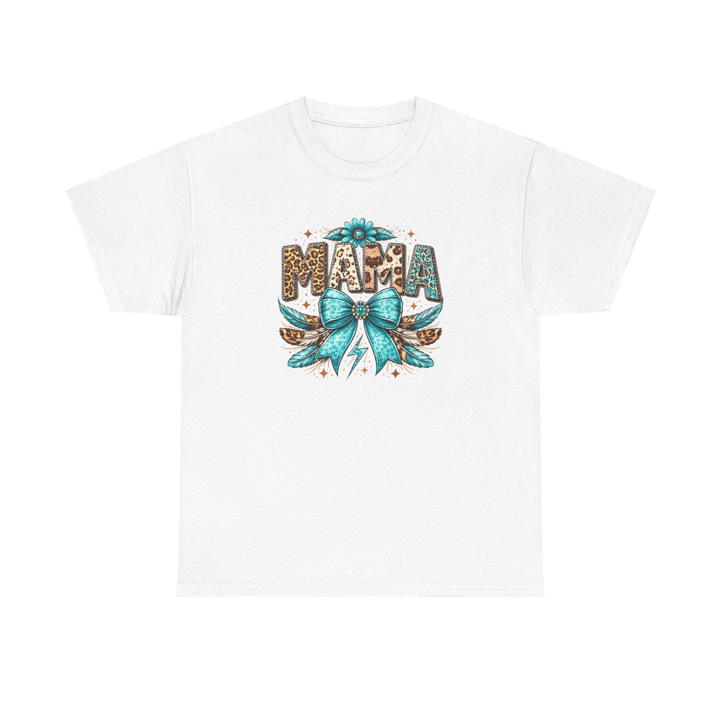 Mama Leopard Print Shirt –  Western Mama Shirt – Cowgirl Mom Graphic Tee – Trendy Mama Shirt