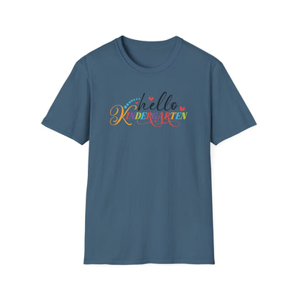 Hello Grade Teacher Shirts | Retro Back to School Graphic Tees | Preschool, Pre-K, Kindergarten, First, Second & Third Grade Teacher Shirt | Gildan 64000 Softstyle Tee