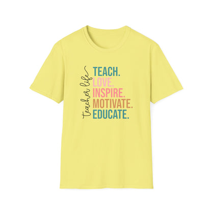 Teach Love Inspire Motivate Educate Shirt