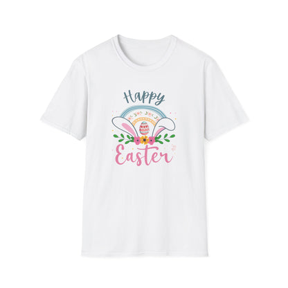 Happy Easter Shirt, Pastel Easter Bunny Ears Tee, Cute Spring Graphic T-Shirt, Easter Egg Floral Shirt, Women’s Easter Outfit, Bunny Lover Gift