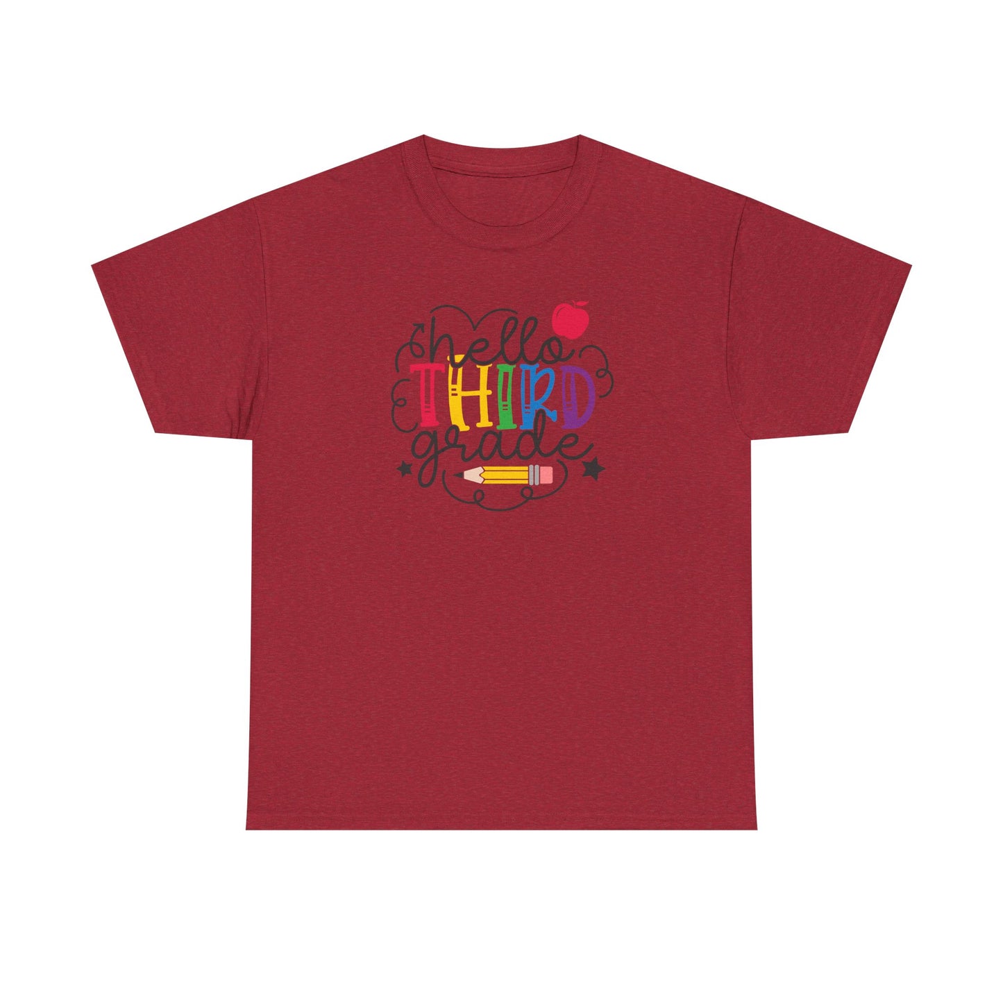 Hello Third Grade Shirt | 3rd Grade Teacher T-Shirt