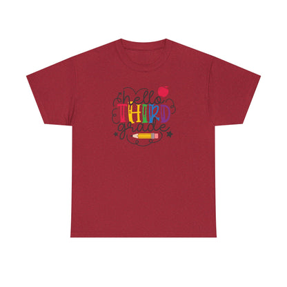 Hello Third Grade Shirt | 3rd Grade Teacher T-Shirt