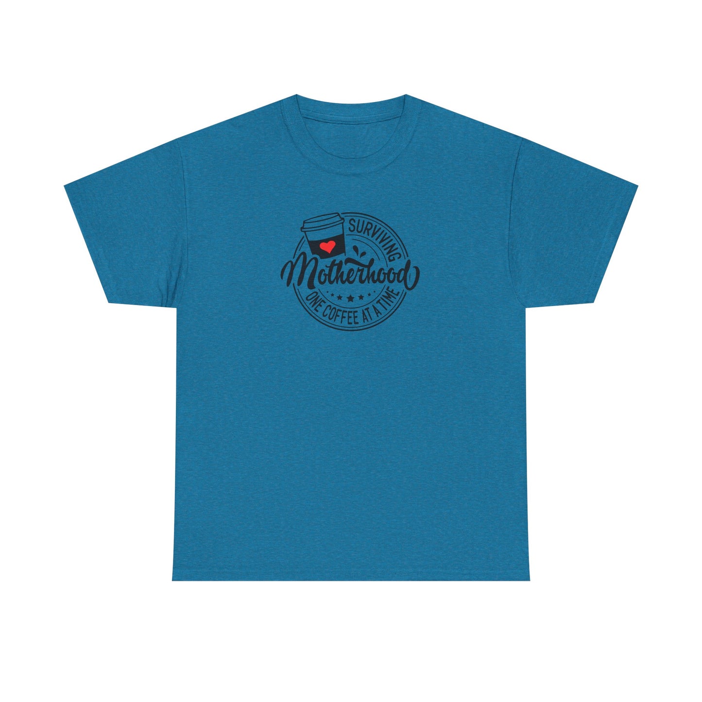 Motherhood & Coffee T-Shirt - "Surviving Motherhood One Coffee At A Time"