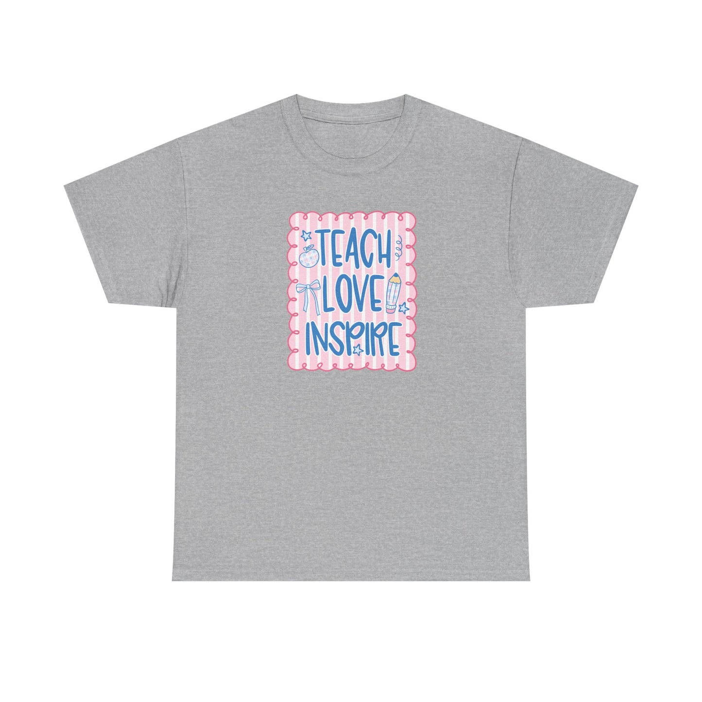 Teach Love Inspire T-Shirt — Cute Pastel Teacher Appreciation Tee