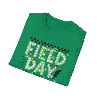 Cute Green Polka Dot School Field Day T-Shirt